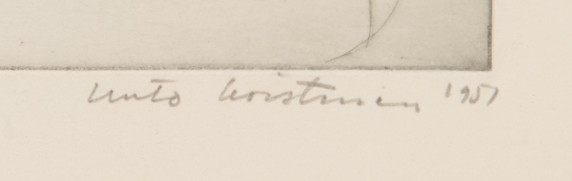 Unto Koistinen, etching, signed and dated 1951, numbered II 30/50.