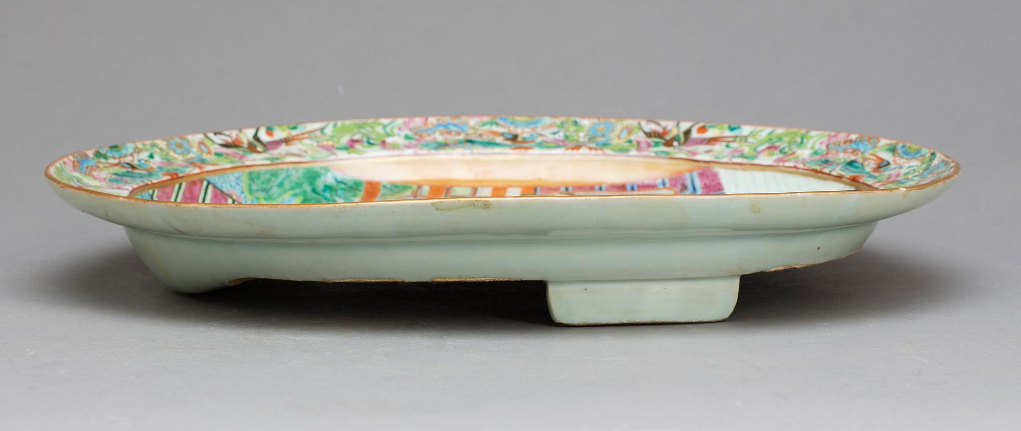 STEKFAT, Kina Kanton 1800-tal, porslin.