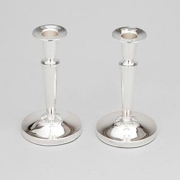 LJUSSTAKAR, ett par, silver, K&EC, Göteborg, 1955.