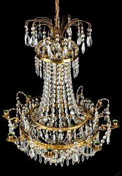 LJUSKRONA, gustaviansk stil, 1900-talets första hälft. Höjd ca 70 cm.