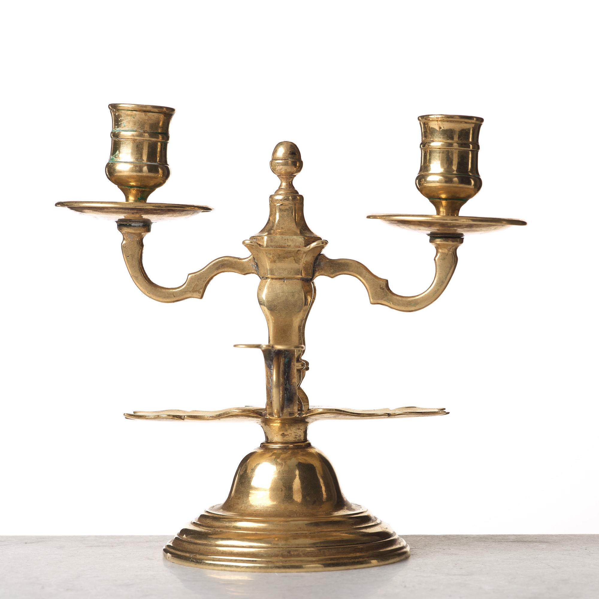 NATTLJUSSTAKE, för två ljus, senbarock, 1700-talets början.