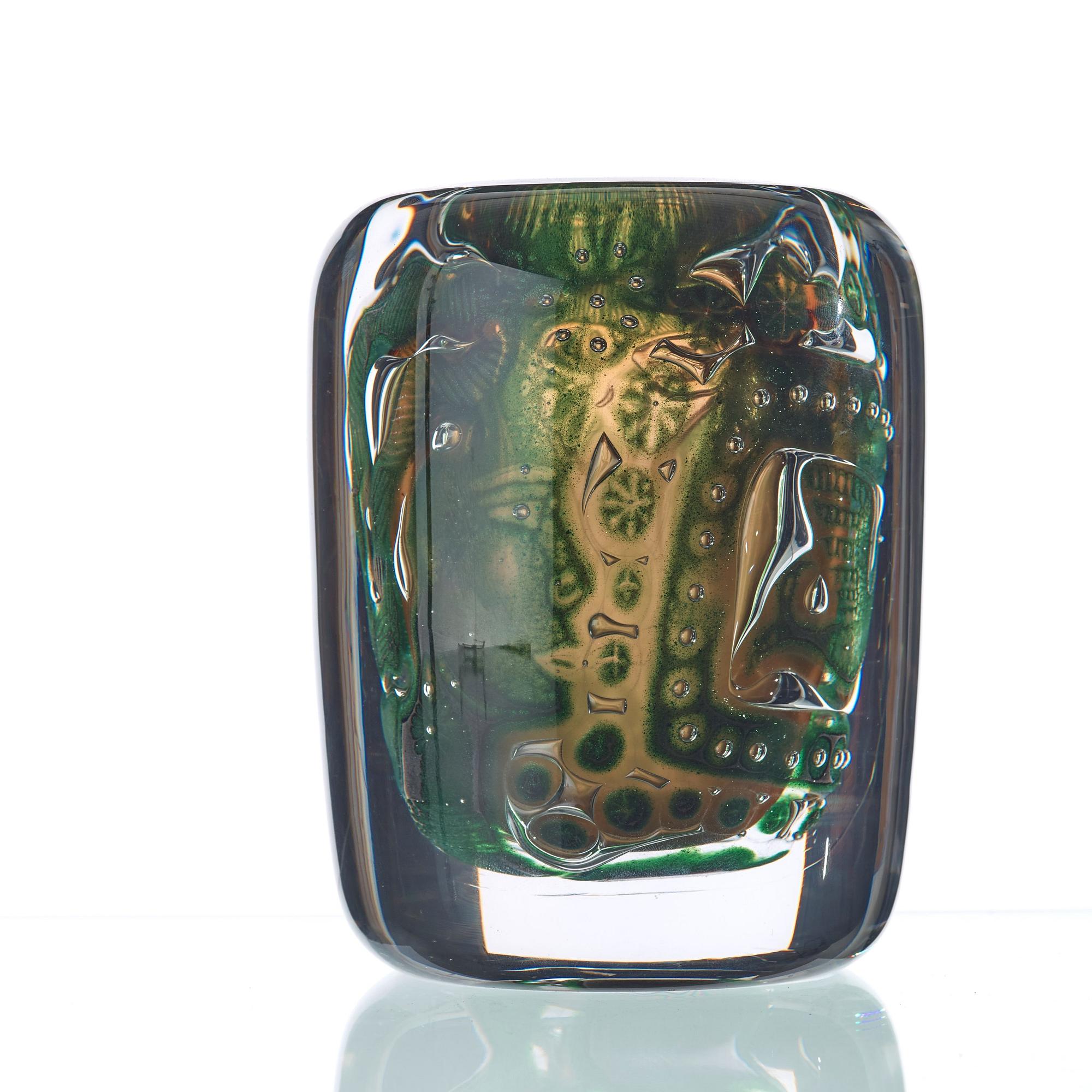 Edvin Öhrström, an 'Ariel' glass vase, Orrefors, Sweden 1953.