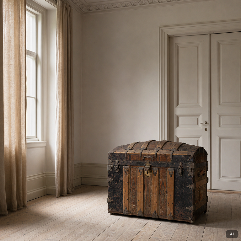A trunk, late 19th century.