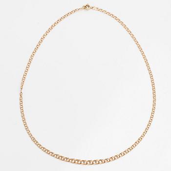 A 14K gold Bismarck necklace and bracelet.