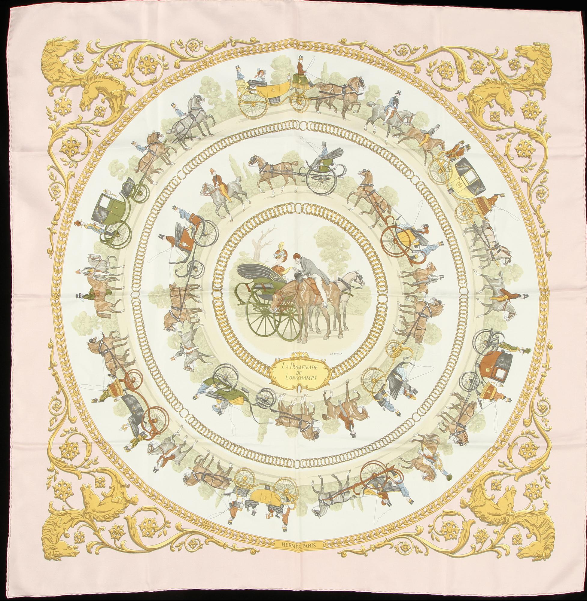 SCARF, "A Promende de Longchamps", Philippe Ledoux, Hermès, Paris.