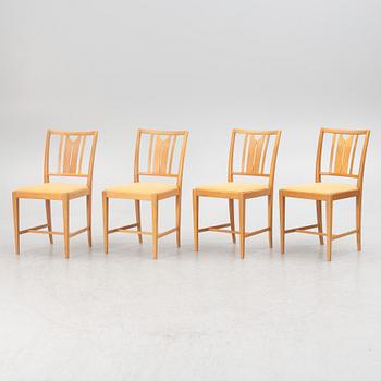 Carl Malmsten, four 'Ulfåsa' chairs, Bodafors, 1964.