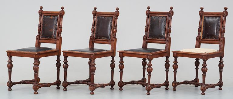 MATSALSGRUPP, 5 delar,  nyrenässans. 1800/1900-tal.