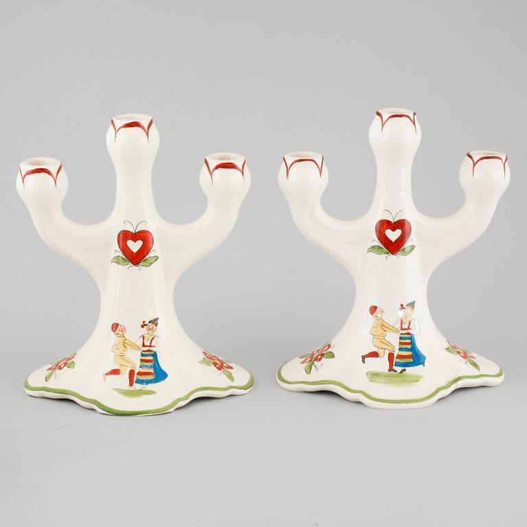 PARTI KERAMIK, 8 delar, flintgods, "Daldansen", Rörstrand, 1900-talets första hälft.