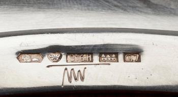 BRICKA, silver samt palisander, sign. TW, Kultakeskus, Tavastehus 1960.