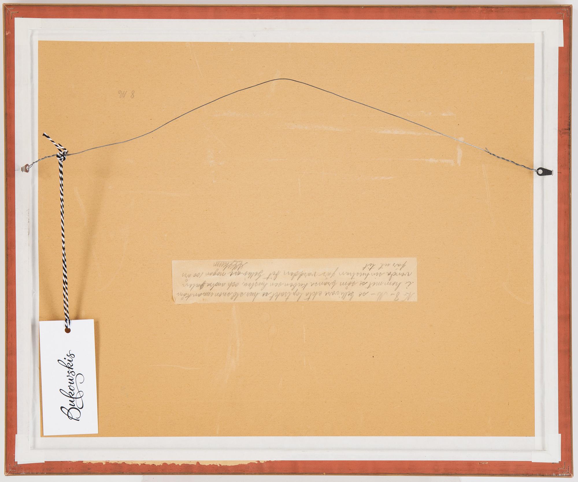 Nils Nilsson Skum, mixed media on paper, signed.