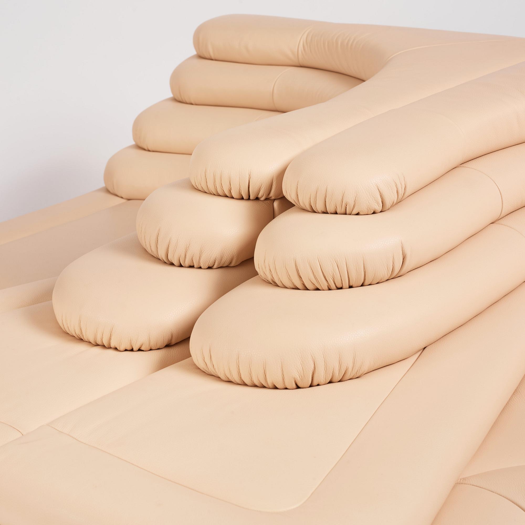 Ubald Klug, a two piece modular sofa, model "DS-1025, Terazza", De Sede, Switzerland, post 1973.