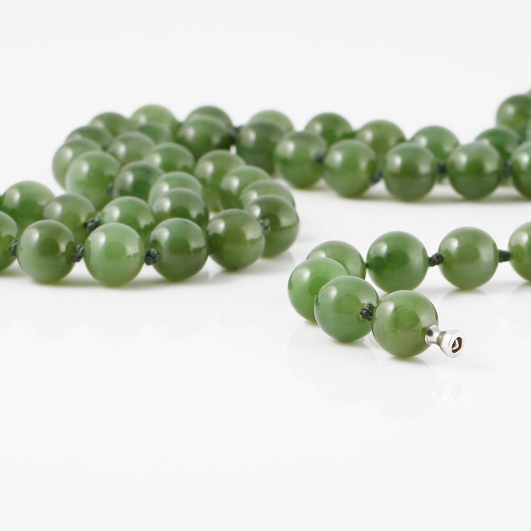 COLLIER SAMT ARMBAND, jade, Ole Lynggaard.