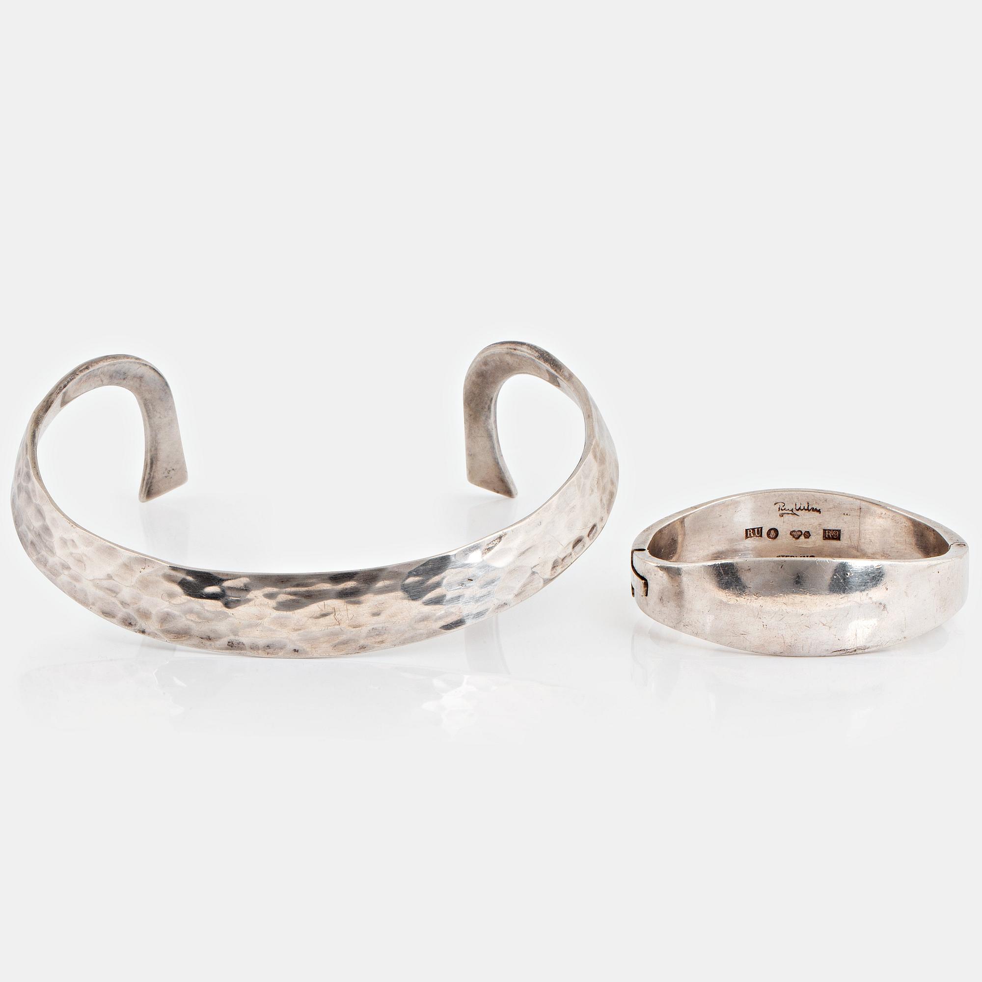 Rey Urban, REY URBAN, a sterling silver choker and bangle, Stockholm 1967-68.