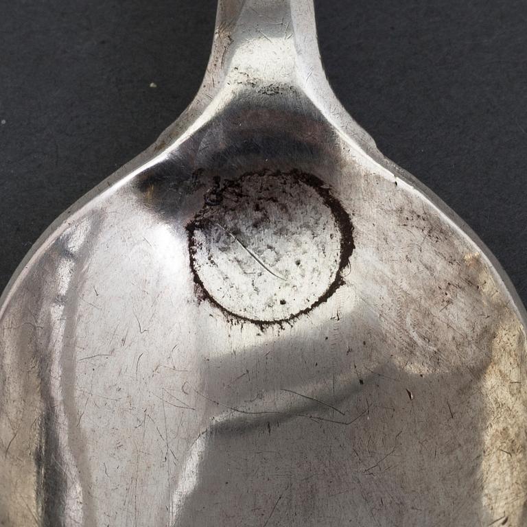 A Baltic 18th century silver spoon.