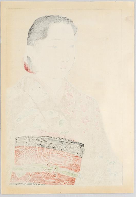 Hanko Kajita (1870-1917) "Woman Walking Through the Snow" in a novel, as well as Shuho Yamakawa (1898-1944) "Young Wo...