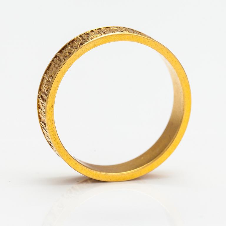 Björn Weckström, An 18K gold ring "Lapp gold". Lapponia 1972.