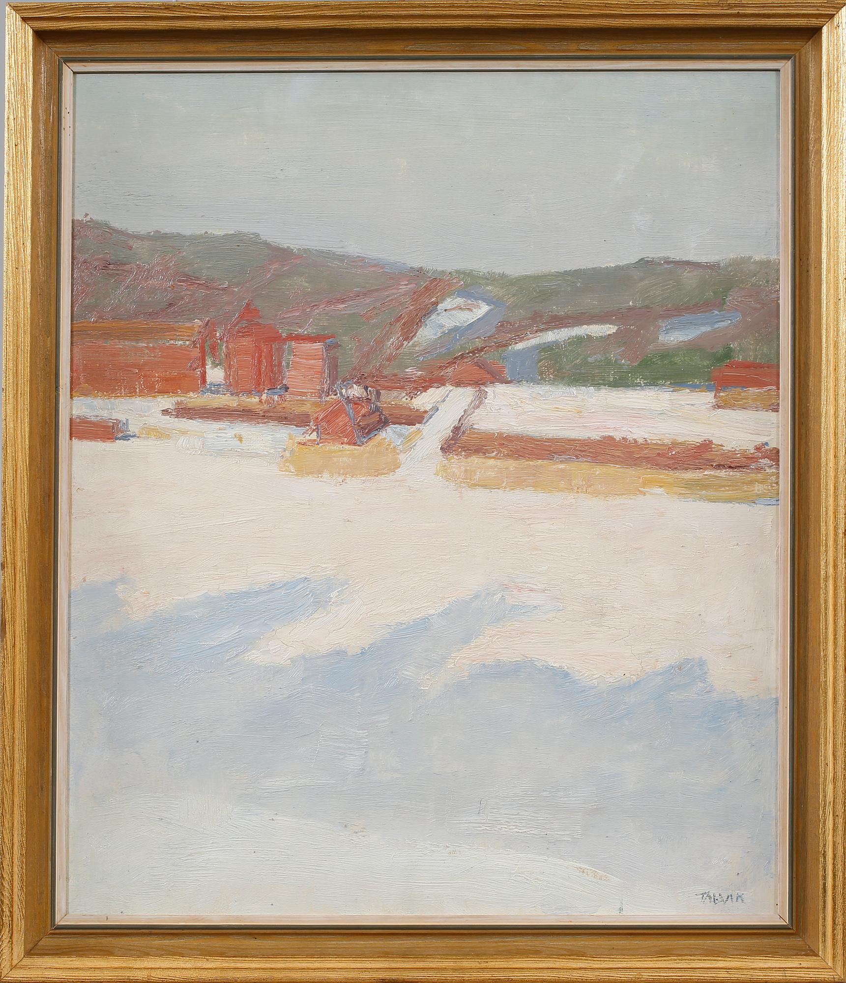 HERMANN TALVIK, olja på pannå, signerad.