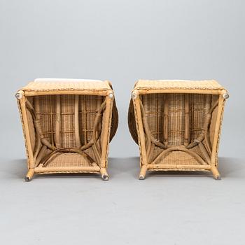 Korituoleja, 3 kpl, rottinki, vuosisadan vaihde 1900/2000.