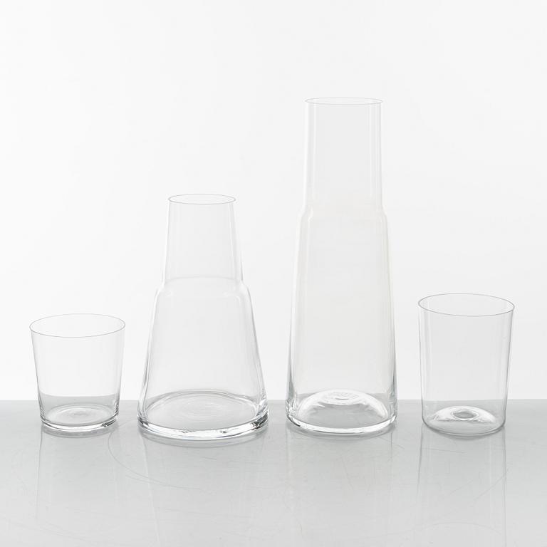 Ingegerd Råman, a group of six glass service parts, Skruf, Sweden.