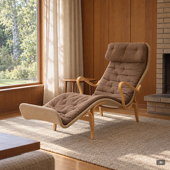 Bruno Mathsson, Lounge chair, "Pernilla", Dux, latter half of the 20th century.