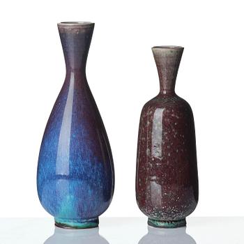 Berndt Friberg, a set of five stoneware vases and three bowls, Gustavsberg Studio 1969-76.