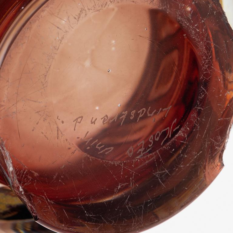 Vicke Lindstrand, a unique glass bowl, Kosta.