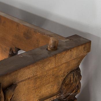 Walnut table, based on a model from Palazzo Pesaro in Venice, Purchased in 1893, Italy.