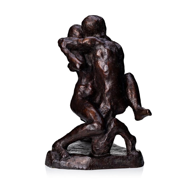 Gudmar Olovson, sculpture. Signed. Numbered. Foundry mark. Bronze, height 61 cm, length 46 cm.