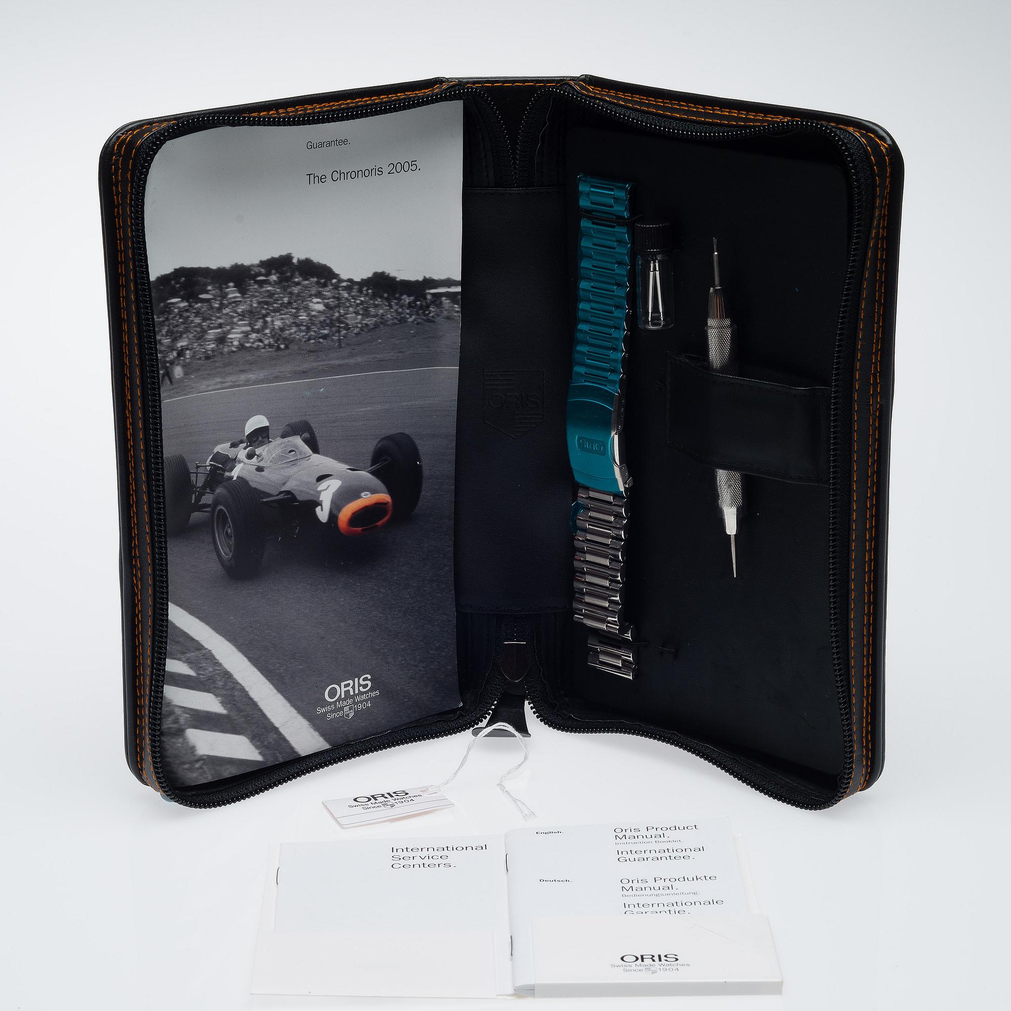 ARMBANDSUR, herr, Oris, Chronoris Automatic. Original fodral, box, stål armband, manual samt garantibevis.