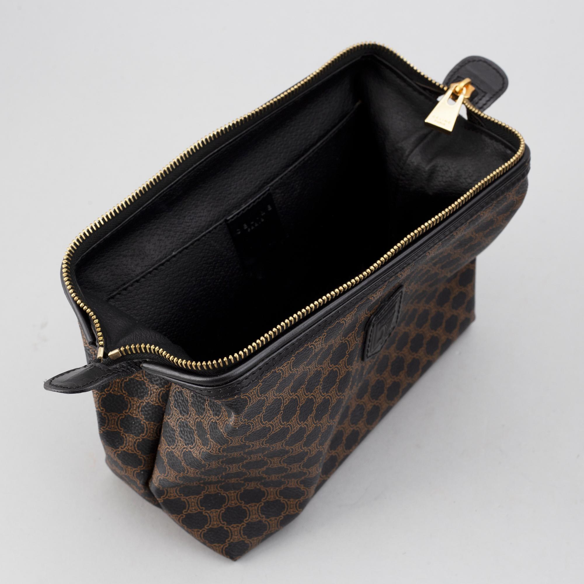 CÉLINE, a Macadam canvas bag and toilet bag.
