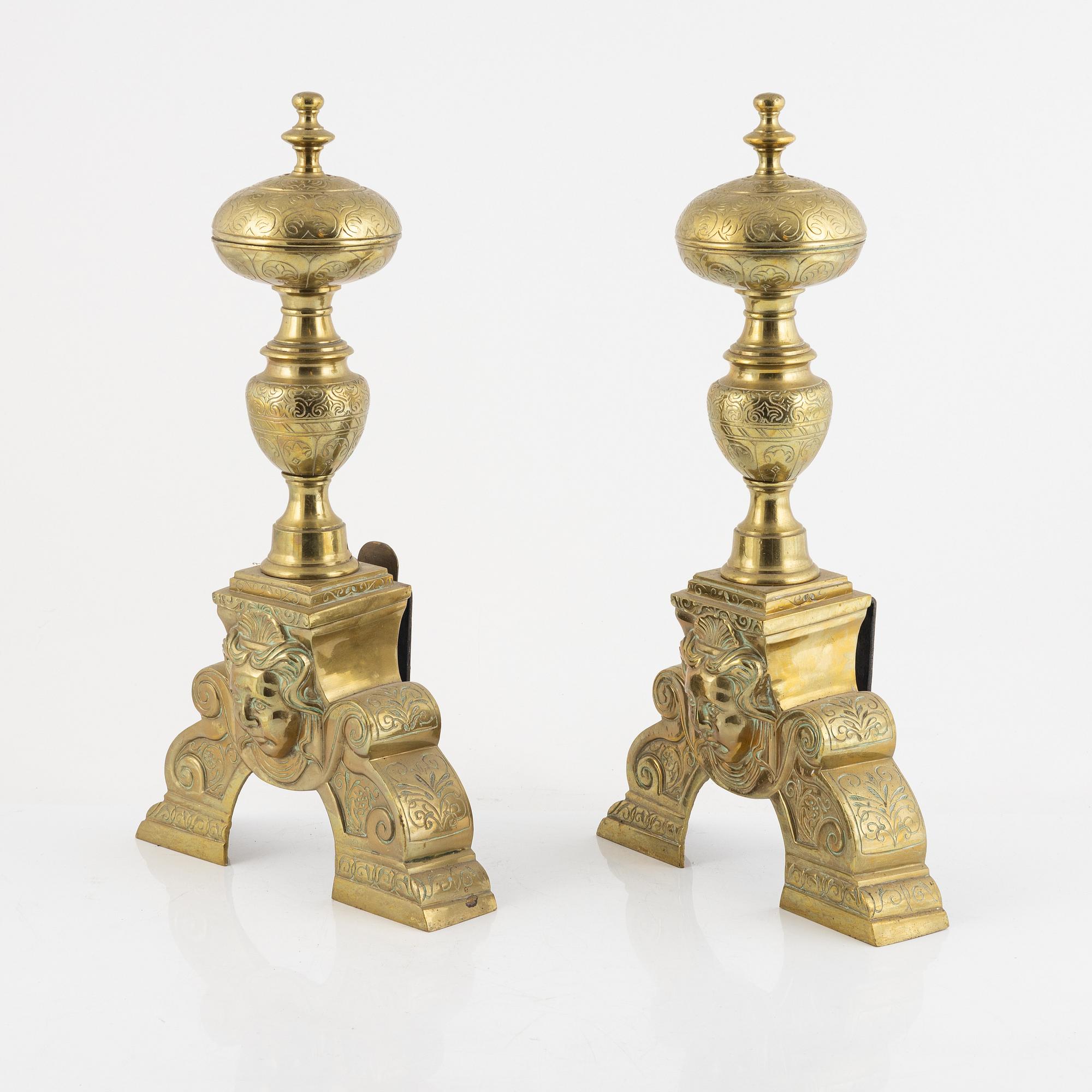 Eldhundar, ett par, barockstil, 1900-tal.