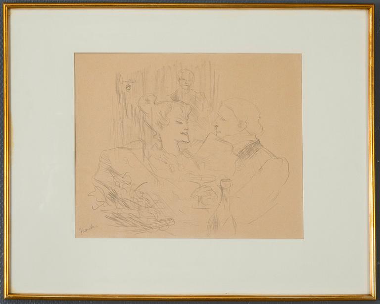 Henri de Toulouse-Lautrec, HENRI DE TOULOUSE-LAUTREC, litografi, signerad.