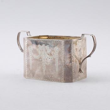 SOCKERSKÅL, silver, William Bennett, London 1806. Vikt ca 203 g.