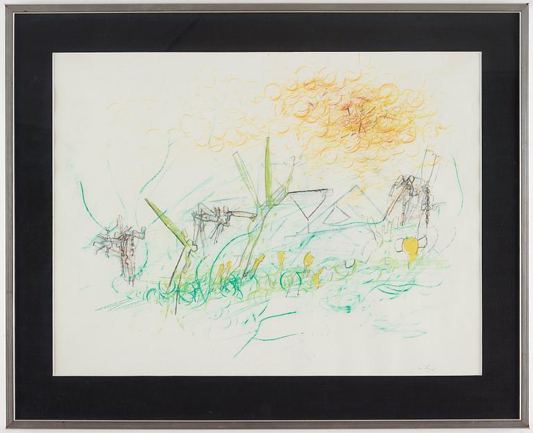 Roberto Matta, ROBERTO MATTA, pastel on paper, signed.