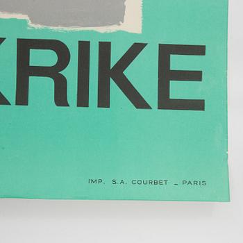 LITOGRAFISK RESEAFFISCH, "På lyckad semester i Frankrike", Imp. S.A. Courbet, Paris, Frankrike, 1960-tal.