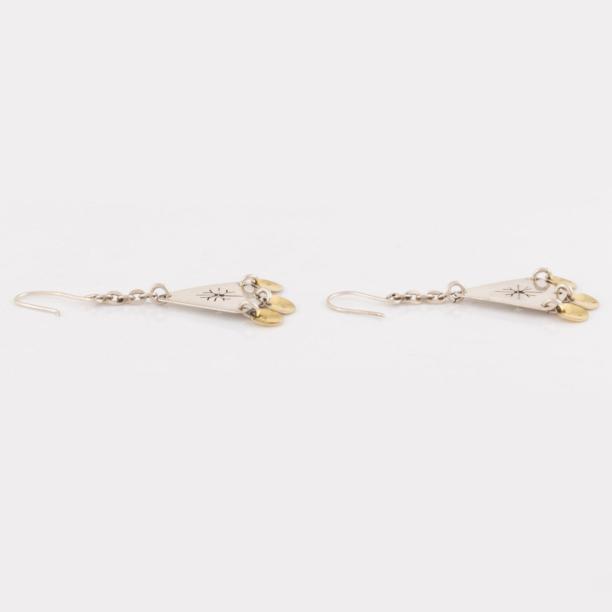 Juhls, earrings, silver, Norway.