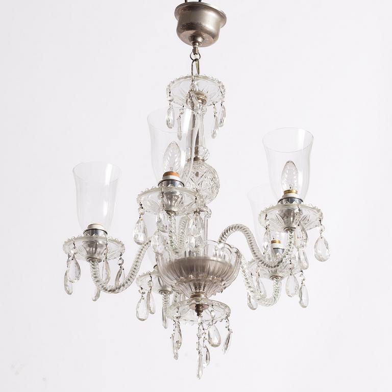 A chandelier, probably Bohemia, mid-20th century.