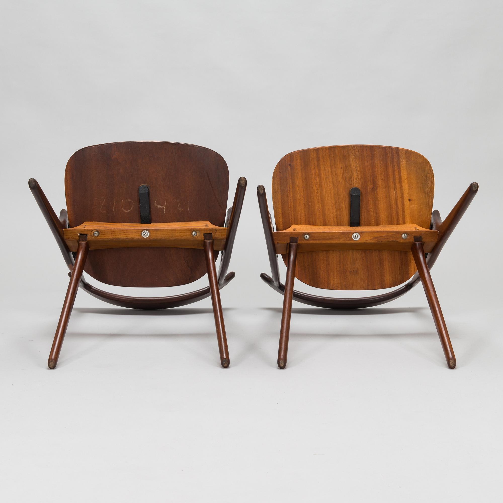 Arne Hovmand-Olsen, 1950's dining table and four chairs for Mogens Kold, A/S Kerteminde, Denmark.