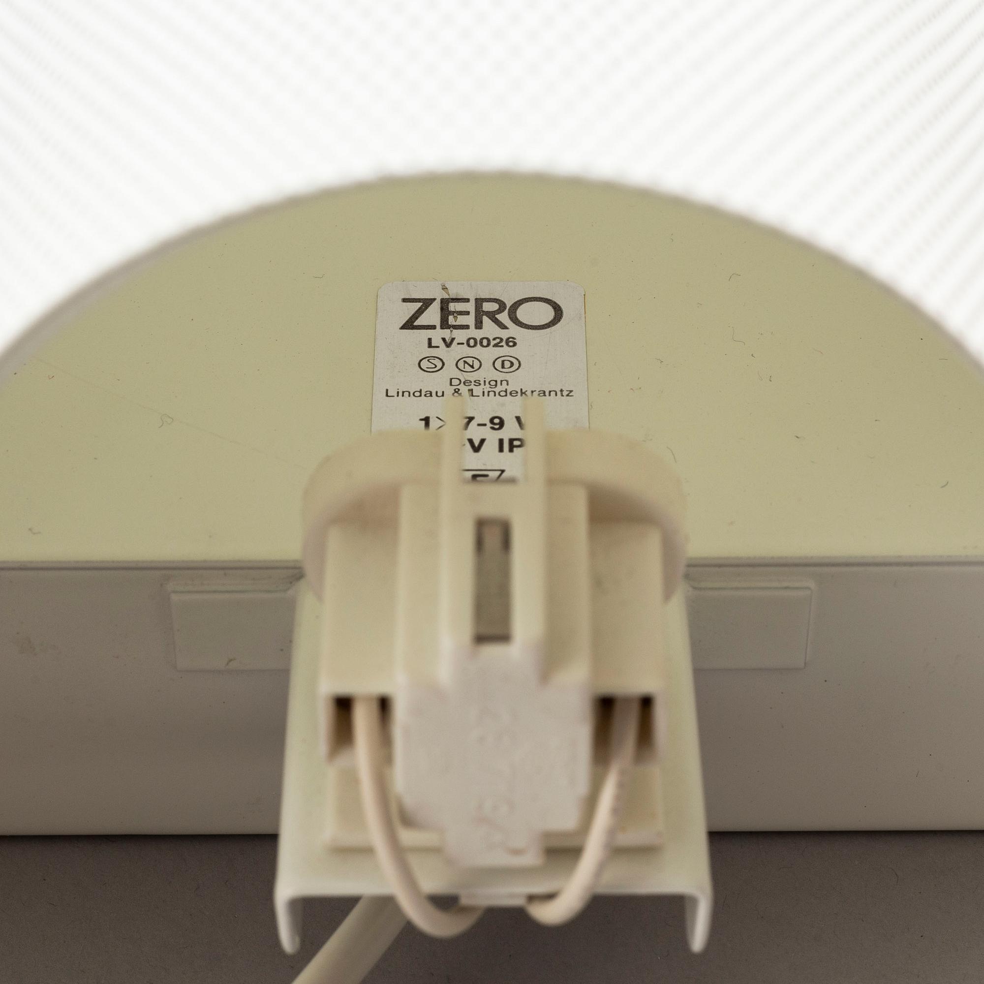 A pair of 'Zero' wall lamps, from Lindau & Lindekrantz, second half of the 20th century.