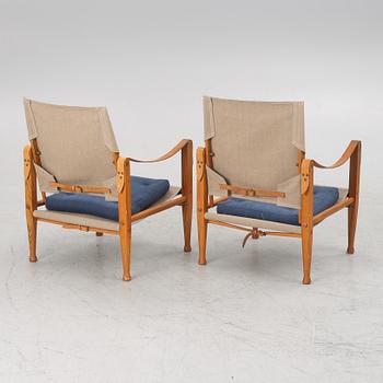 Kaare Klint, fåtöljer, ett par, "Safari Chair", Rud. Rasmussen, Danmark.