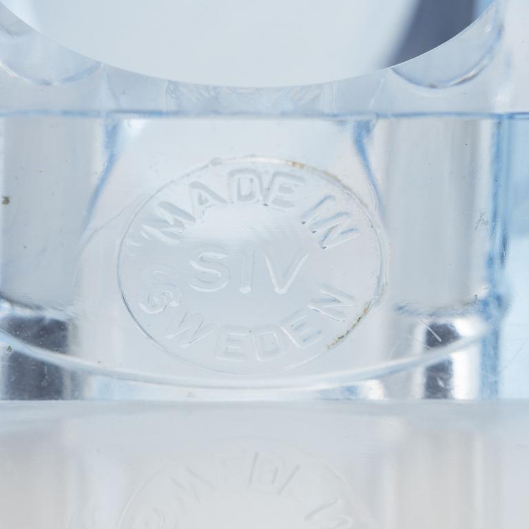 Siv Lagerström, three acrylic rings, 1970s.