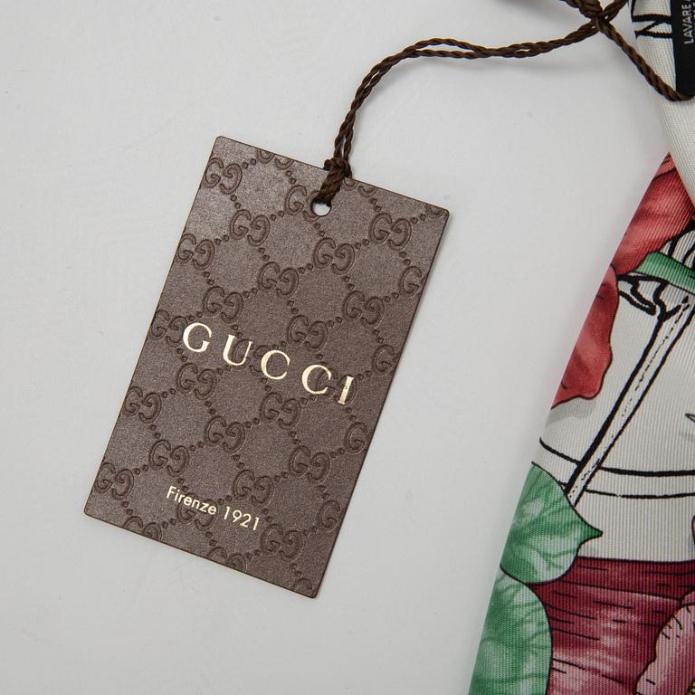 Gucci, a twill silk scarf.