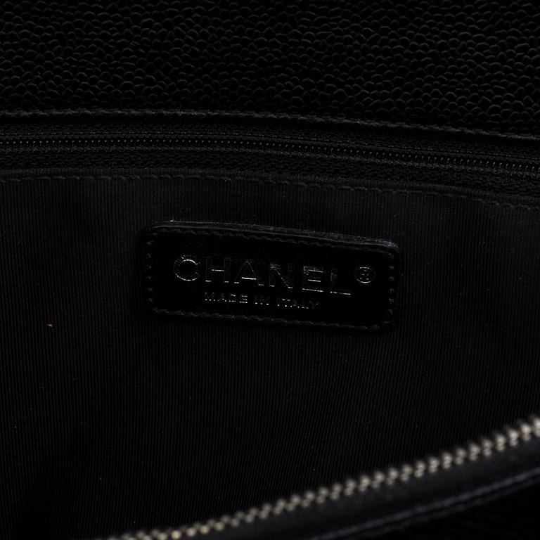 A black caviar "Shopper tote bag" by Chanel 2017.