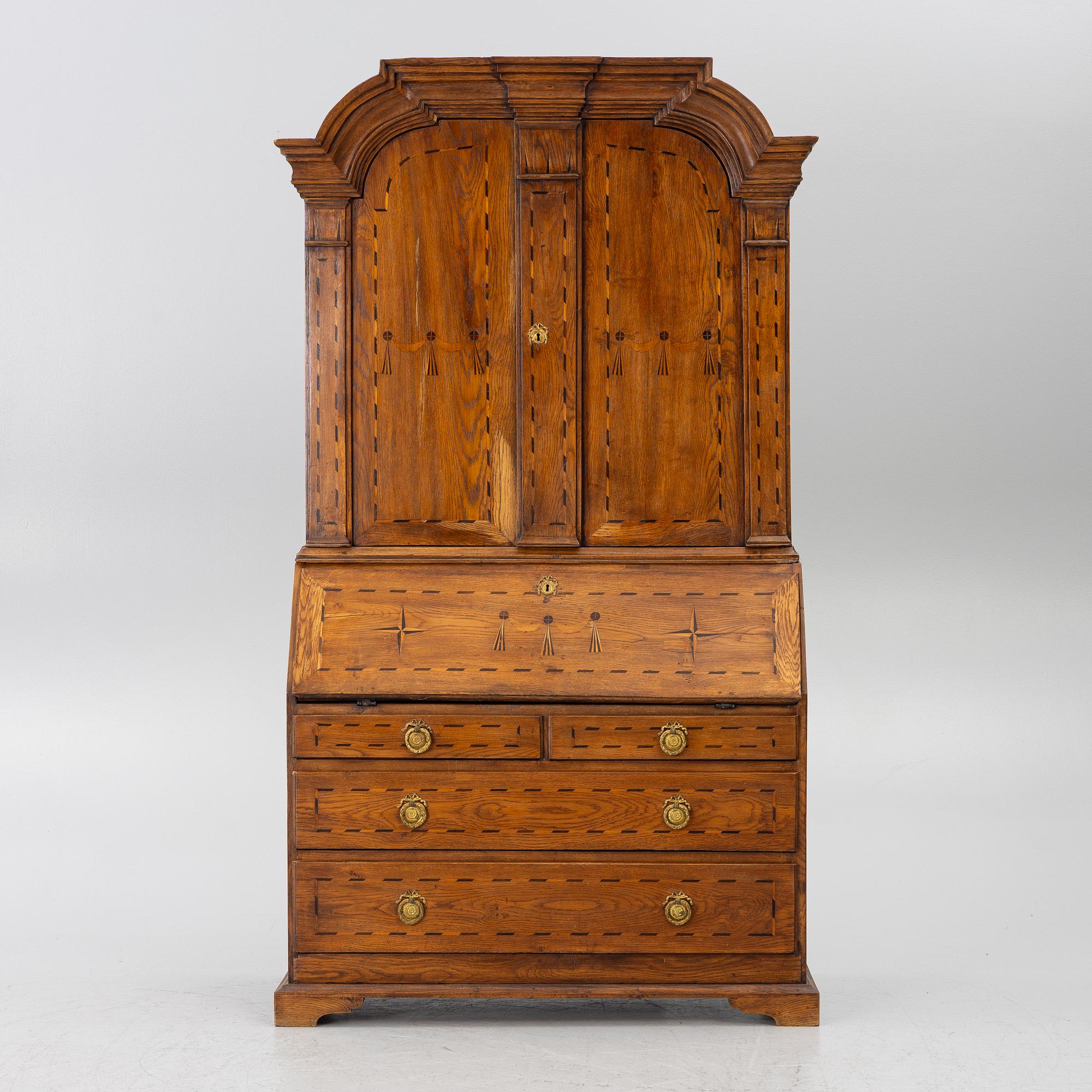A writing cabinet, 18th Century.
