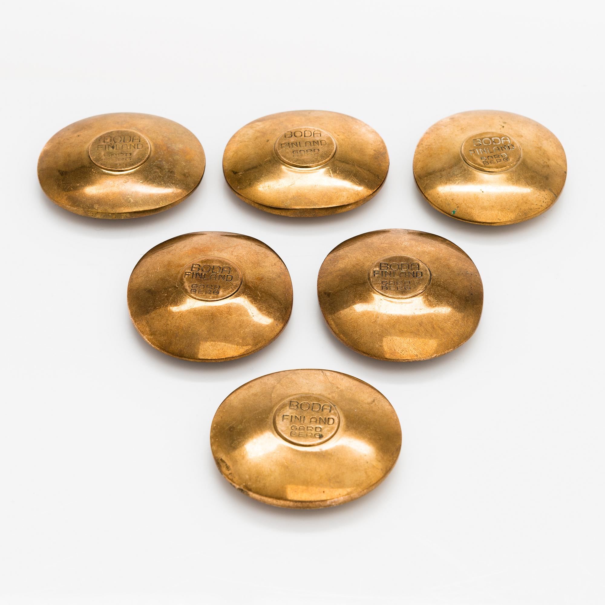 Bertel Gardberg, six candleholders for Boda Finland.