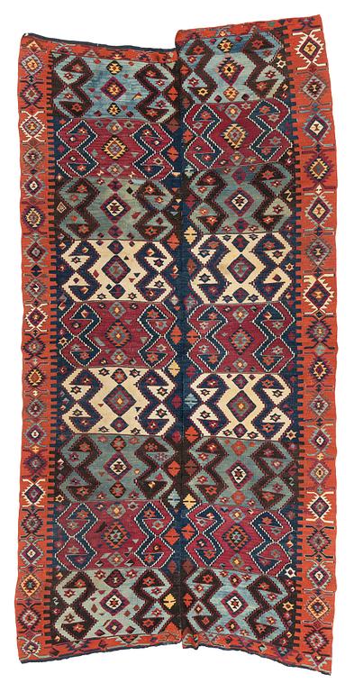 An antique Van kilim, Eastern Anatolia, c. 328 x 167 cm.