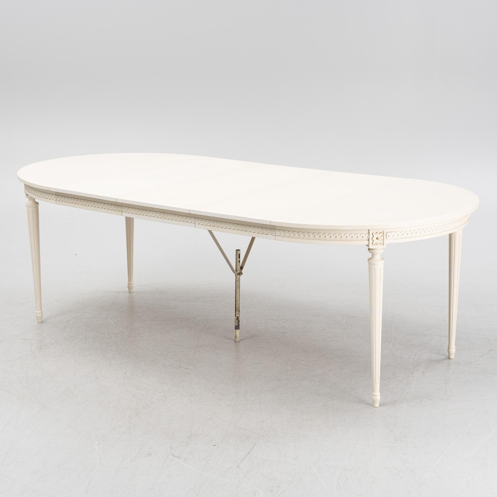 A Gustavian Style Dining Table, second half of the 20th century.