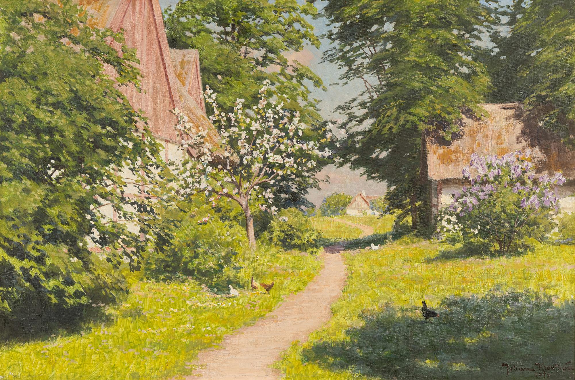 Johan Krouthén, olja på duk, signerad och daterad 1917.