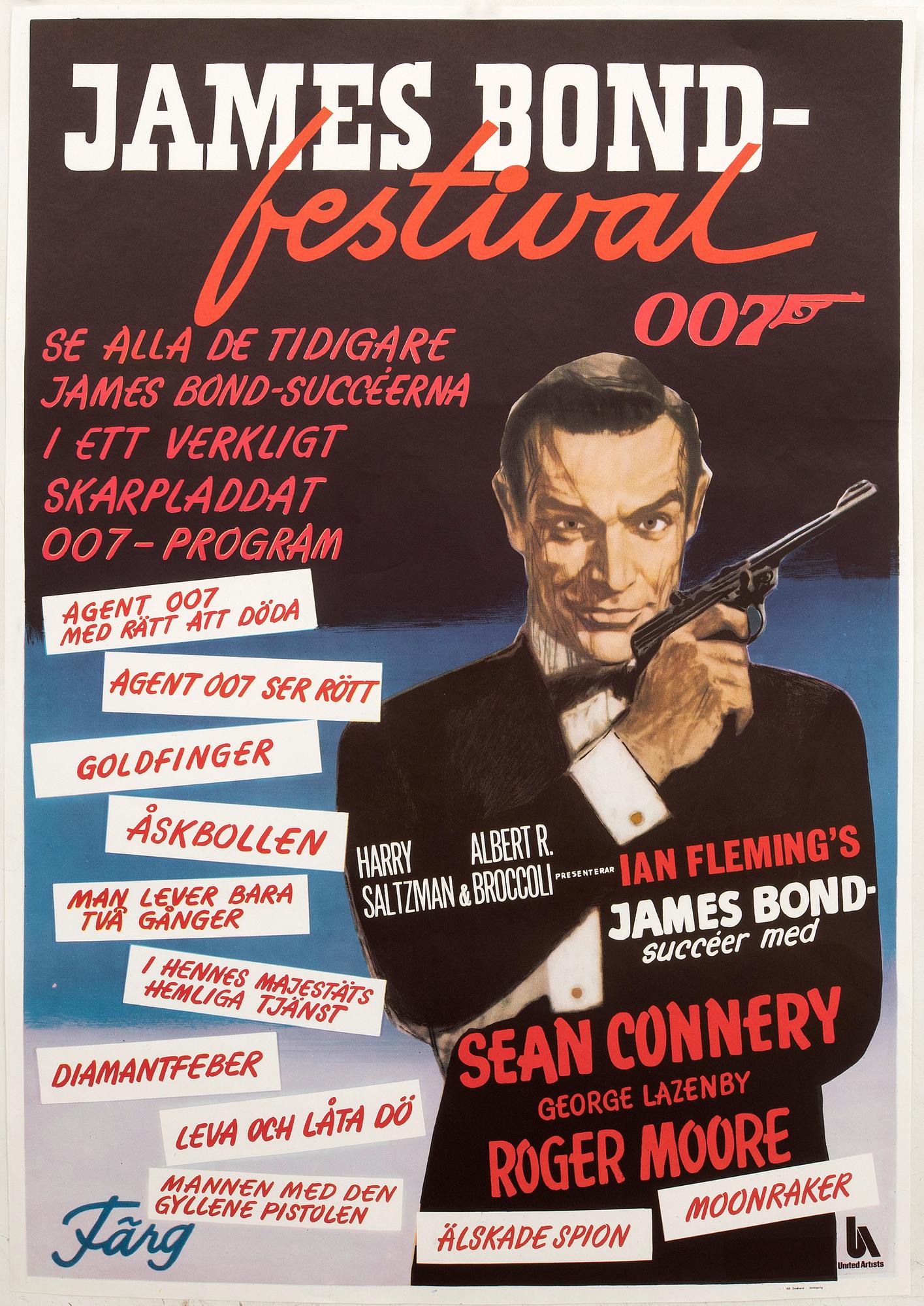 Filmaffisch James Bond "James Bond festival" 1974.