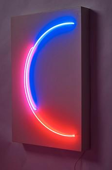 Stephen Antonakos, "Red and blue incomplete circle".